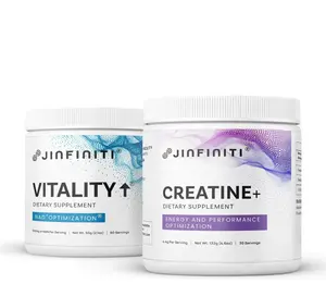 JINFINITI Vitality  NAD+ Booster Powder (60g) + Creatine+ATP Powder (132g) Dietary Supplement Bundle