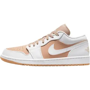 Men's Jordan 1 Low White/White-Hemp-Gum Yellow (DN6999 100)