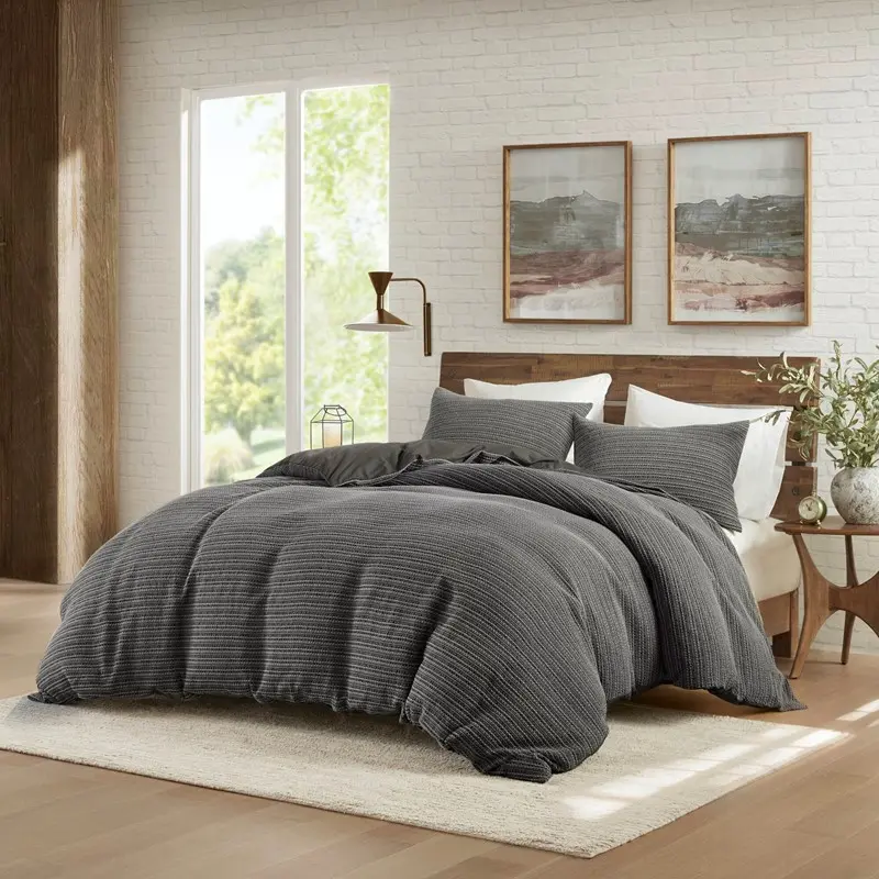 Woolrich Queen Stone-Washed Cotton Waffle Queen Comforter Set - Soft, Breathable, Vintage-Inspired All-Seasons Bedding for Cozy Nights