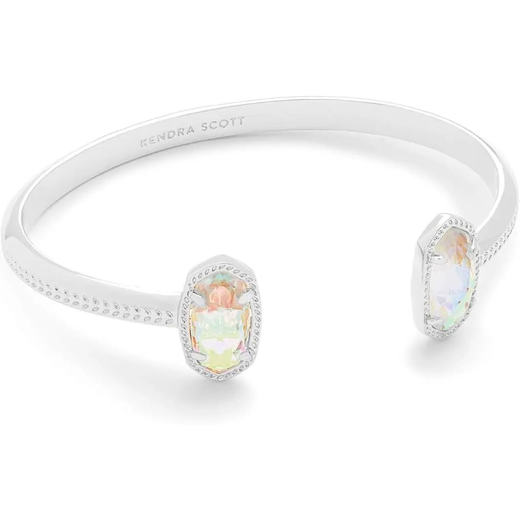 Kendra Scott Elton Silver Cuff Bracelet in Dichroic Glass 4217704262