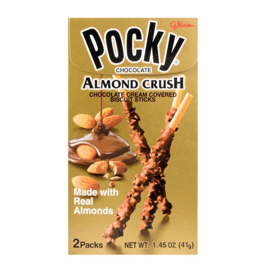 Pocky Sticks Almond Crush Chocolate Cream Covered Biscuit 1.45 oz Snack candy asian Crunchy Sweet
