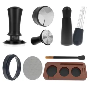 7pcs Espresso Accessories Set, Espresso Tools, Includes Tamper Tool & Wooden Tamping Station, Ideal for Espresso Lovers, Perfect Gift Idea