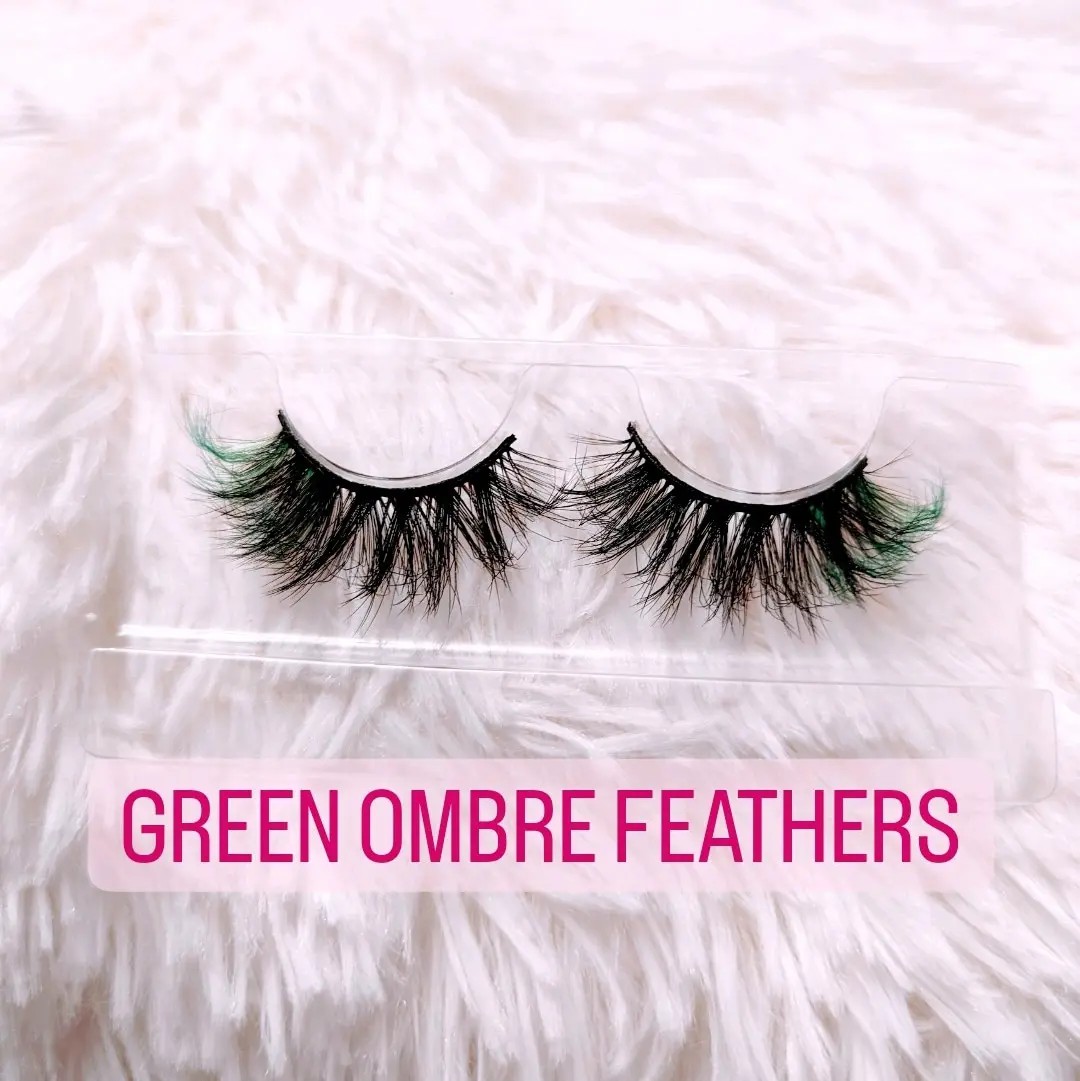 Green Ombre Lashes