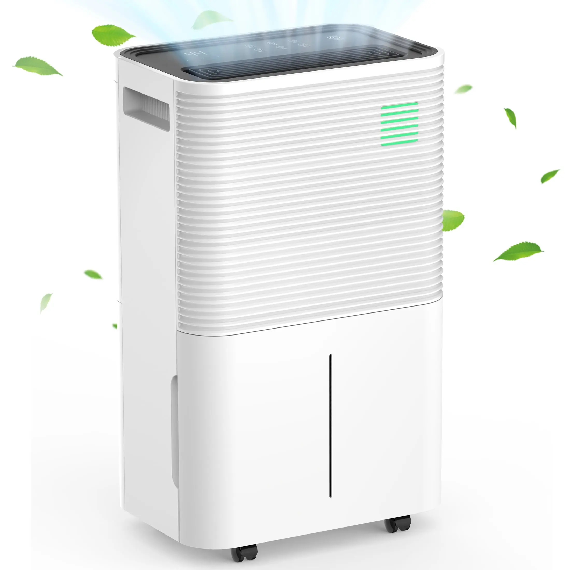 COWSAR 45 Pints Dehumidifiers with handle, Dehumidifier with Drain Hose, 3 Operation Modes, 24H Timer, Portable Dehumidifier for Basement/Bathroom/Laundry Room