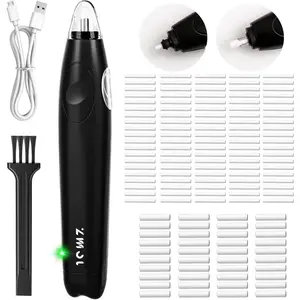 Electric Eraser for Artists, Rechargeable Electric Eraser Kit, 140 Refills, Automatic Portable Eraser for Precise Drawing, Pencil Eraser for Sketch Pencil, Crafts (Black)