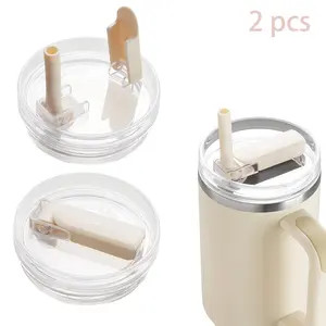 DIPESI 2-Piece 40 oz Replacement Cup Lids for Stanley Flip Top Straw Spill and Leak Lids Kitchen Essentials Drink Lids