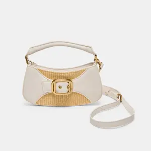 Dolce Vita NUALA RAFFIA HANDBAG WHITE STELLA