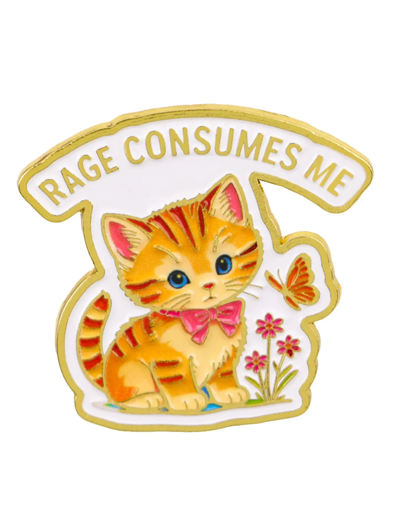 Kawaii Cat Badge, Classic Flower Design Pin, Flower Brooch, Alloy Brooch Pin, Unisex Daily Clothing Decoration, Perfect Gift for Family and Friends, All Seasons