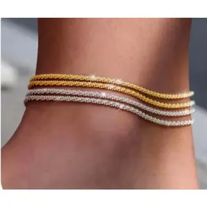 4pcs Dainty Layered Waterproof Anklet For Women Adjustable Womens Anklet Set Stackable Figaro Beaded Cuban Link Anklets Daily Clothing Decor For Beach Summer Trendy All-match & Exquisite Jewelry Gift For Outdoorfun bracelet men men's