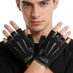 Breathable Anti-Slip Half-Finger Gloves for Men and Women, Fitness Training Sports Gloves, Outdoor Cycling Bike Gloves, Gym Workout Gear