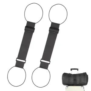 2pack Multi Use Strong Adjustable Luggage Connector Straps For Suitcases Rainbow Travel Straps Secure Organize Anti Theft Straps