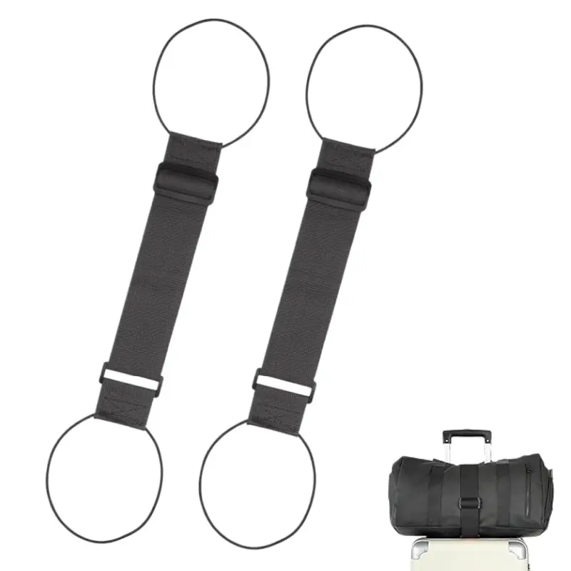2pack Multi Use Strong Adjustable Luggage Connector Straps For Suitcases Rainbow Travel Straps Secure Organize Anti Theft Straps