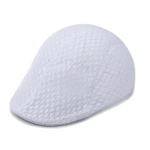 Flat Cap for Men Newsboy Hat, Sun Protection Breathable Mesh Duckbill Beret, Non-Obstructive Vision for Daily Outfit.