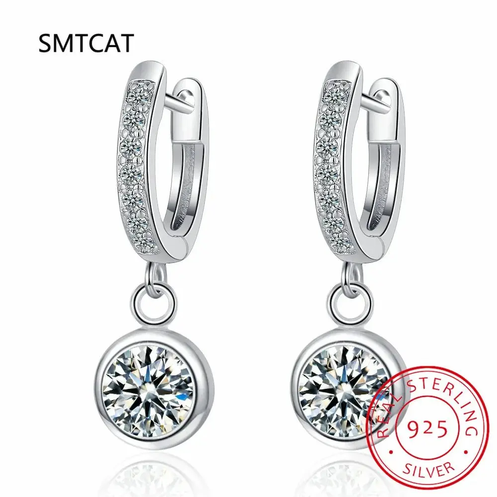 3 Carat Gra Certified Original Moissanite Hoop Earrings 925 Sterling