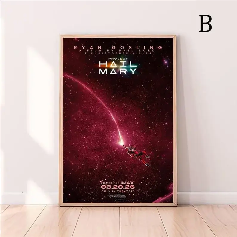 [Up to 65% Off][Free Shipping] Project Hail Mary (2026) Movie Paper Graphic Wall Print - Frameless Home Decor for Room, Wardrobe, Back to School, Juneteenth, Carnival, Thanksgiving Posters & Prints