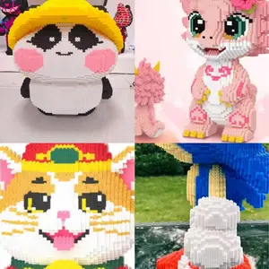 【Large Size Characters】18-25 Inches Tall-Multi color compressed link small building block