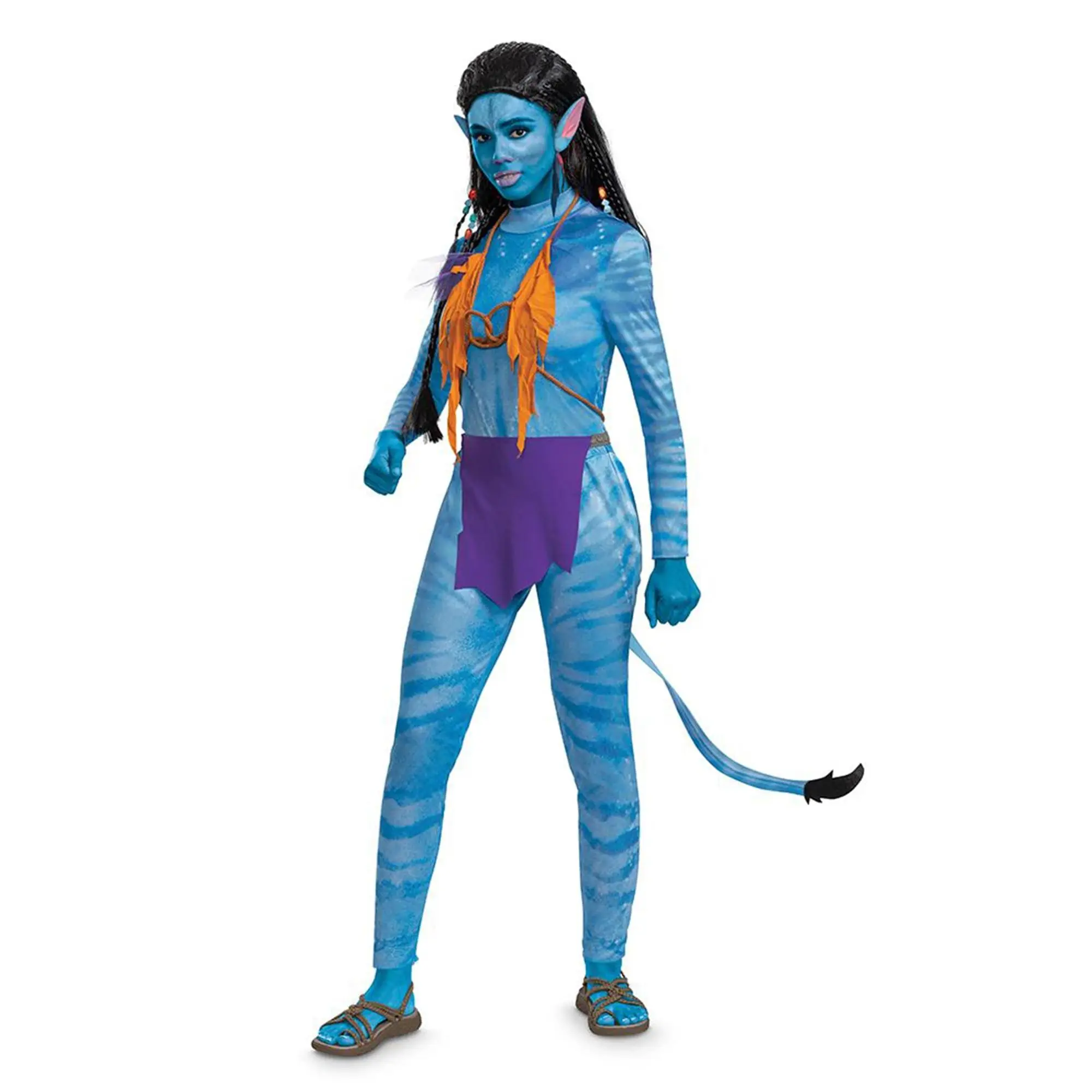 Avatar 2 Neytiri Reef Look Classic Adult Costume, Clothes, Necklace, Accessories, Jumpsuit, Fabric, Trend, Comfortable, Halloween