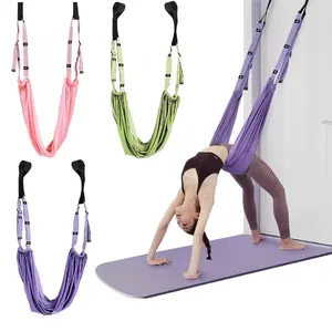 Air Yoga Rope 3-in-1 Stretch Strap - Perfect Splits & Backbends Easier with 150KG Load Bearing, Adjustable Length, Metal Buckle, Polyester Cotton, for Lower Backs, One-Pony, Handstands, Stretches Workout Bands Stretching Gear Yoga Equipment