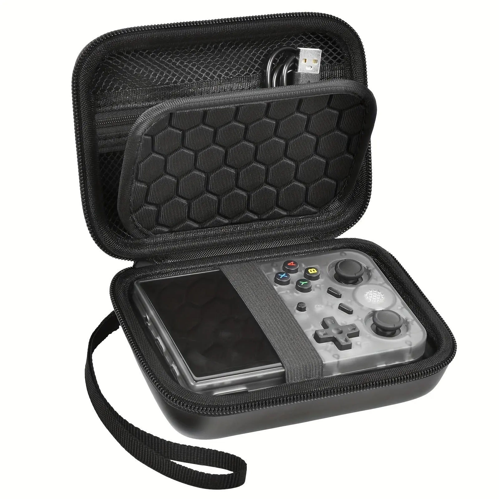 Travel Case Protection Compatible with Rg353v/rg35xx/rg353vs Retro Handheld Game Console, Compact Storage Stand Organizer Bag, Android Gaming Carrying Box Only, Accessories