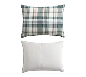 Eddie Bauer Timbers Plaid Green King Duvet Cover Set