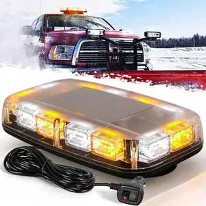 DIBMS 48 LED Roof Top Strobe Light Bar, High Visibility Emergency Warning, Waterproof, Magnetic Base, Universal Fit for Trucks, Snow Plows, Construction Vehicles