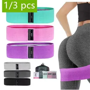 Fabric Anti-Tear Hip Protector Set, Glute Workout Equipment, Gluteal Strap, Quadriceps & Thigh Elastic Band, Squat Ring, Stretch Band, Gym Equipment (3-Piece)