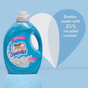Suavitel Liquid Fabric Softener and Conditioner, Field Flowers, 105 oz, 105 Small Loads