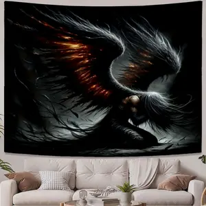 Exquisite Tapestries Fallen angel crying dark wings glowing Elegant A perfect gift for family and friends
