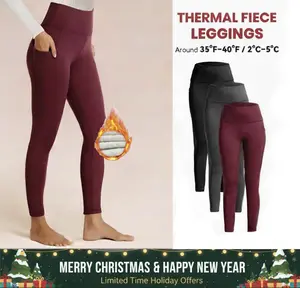 Women's Fleecelined Stretchy High Waist Shaping Leggings - Thermal Warm Skinny Yoga Bottoms with Pockets, Sports Casual Pants for Cold Winter Workout, Womenswear Bottoms#TikTokShopCyberMonday