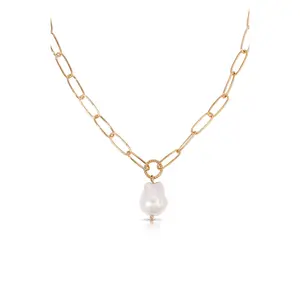 Single Pearl Chain Necklace