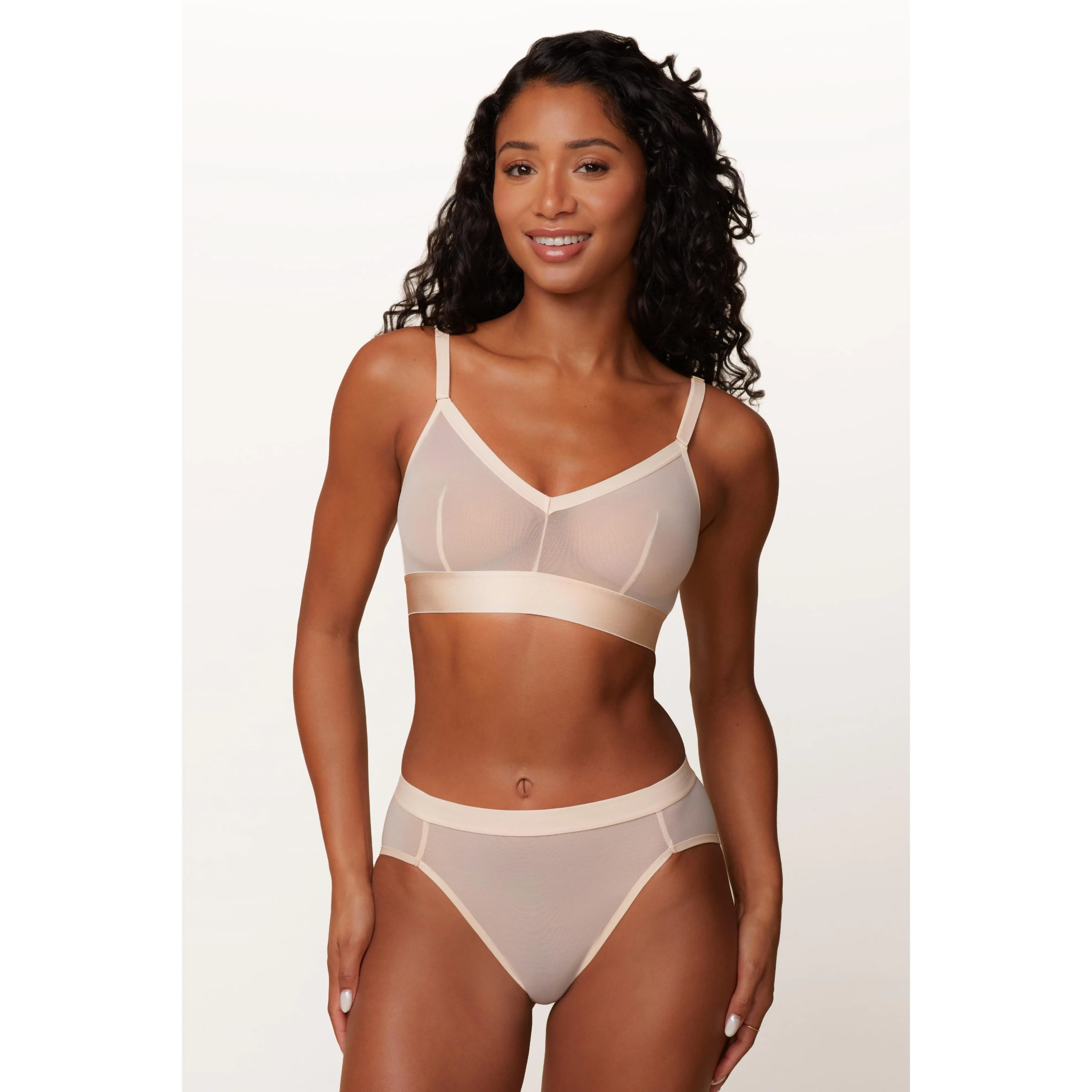 ComfortMesh™ Triangle Bralette - Pearl