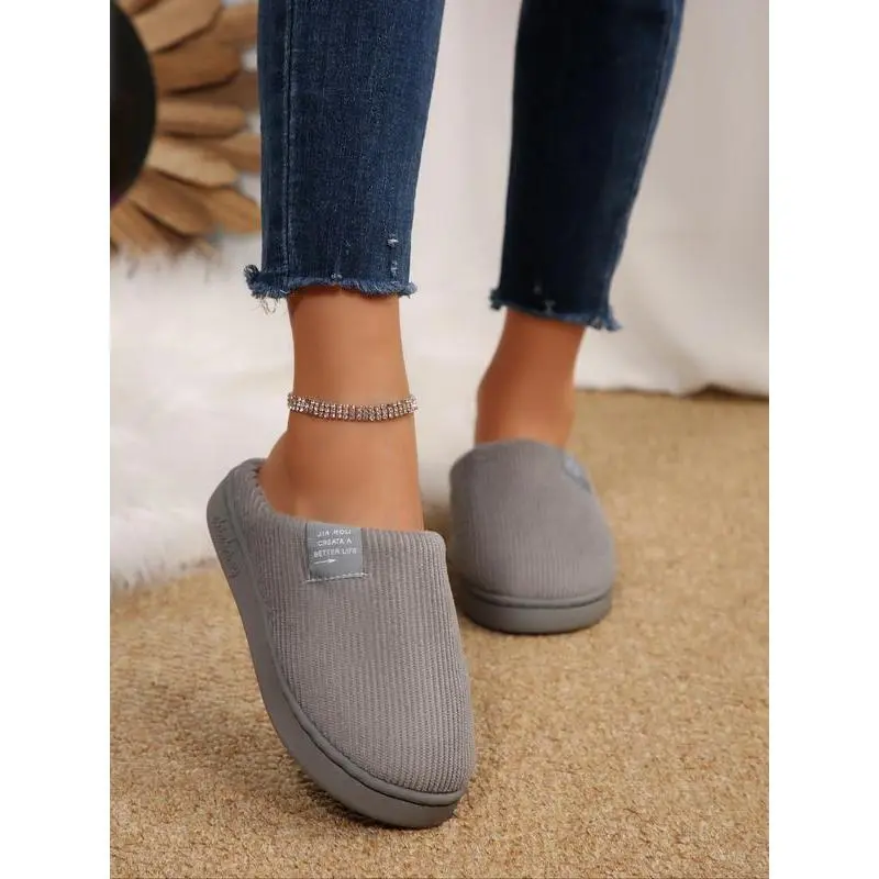 Men's Solid Color Plush Slippers, Casual Soft Comfortable Home Slippers, Warm Slippers for Indoor & Outdoor Use for Fall & Winter Men's Solid Color Plush Slippers, Casual Soft Comfortable Home Slippers, Warm Slippers for Indoor & Outdoor Use for Fall & Winter