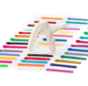 Orthodontic Ligature Tie and Tool - Ligature Gun Tool and 1040 Assorted Multicolor Ligature O-Ring Rubber Bands Combo Oral Elastic