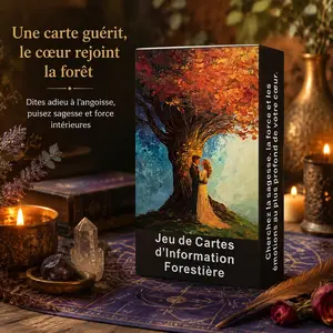 French Oracle Cards, 56 Tarot Series Forest Spiritual Card Game, Divination Tool, Inner Wisdom & Power, Self-Exploration, Healing, Tarot Card Decks