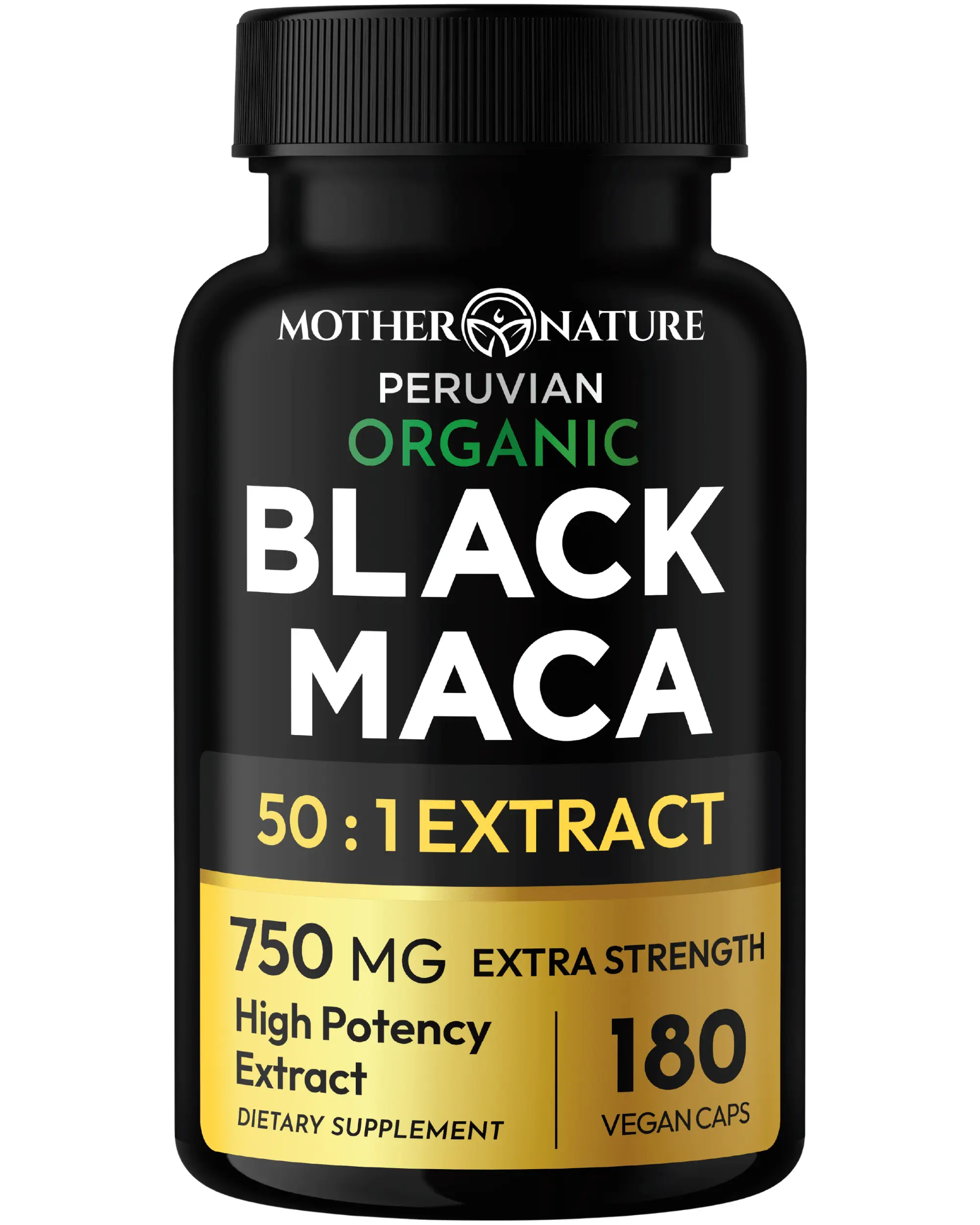 Black Maca Root 50:1 Extract for Fitness & Daily Energy Support | Mother Nature Organics