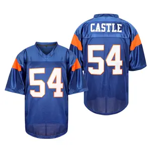 Thad Castle Football jersey #54 Alex Moran #7 Blue Mountain State Mesh breathable, comfortable fabric,S-3XL