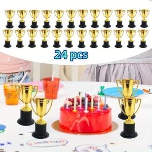 24PCS Mini Plastic Trophies - Perfect for Party Favors, Props & Competition Prizes