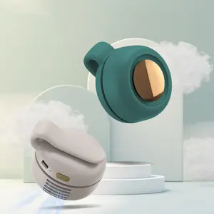 IMOLI Portable Silent Mini Bladeless Electric Fan with Rotating Body and Three-speed Adjustable Silent Cooling, Clip-on Fan, Waist-mounted Fan, Suitable for Outdoor Travel and Office Use, Summer Gift
