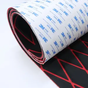 KXKZREN EVA Foam Boat Flooring pad Premium Marine Decking Sheet with Ultra-Strong Adhesive Backing Black & Red diamond Non-Slip Traction Pad Cut-to-Fit Waterproof Mat for Boats RVs Jet Skis & Trucks Easy Peel & Stick Install deck sheet