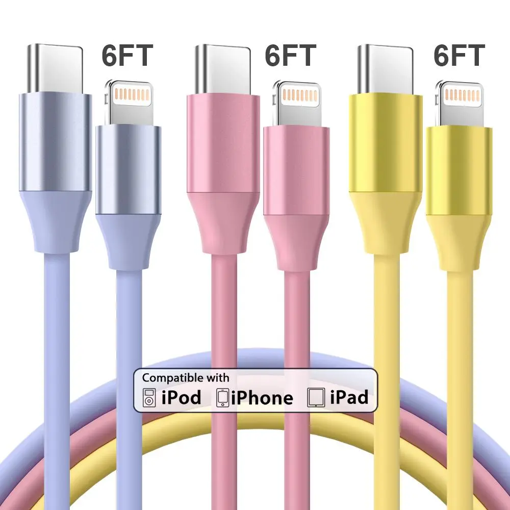 6FT [Apple MFi Certified] Type-C for Lightning Fast Charging Cables Charging Type C Charger Compatible with Apple iPhone 14 13 12 11 Pro Max XR XS X 8 7 6 Plus SE and More