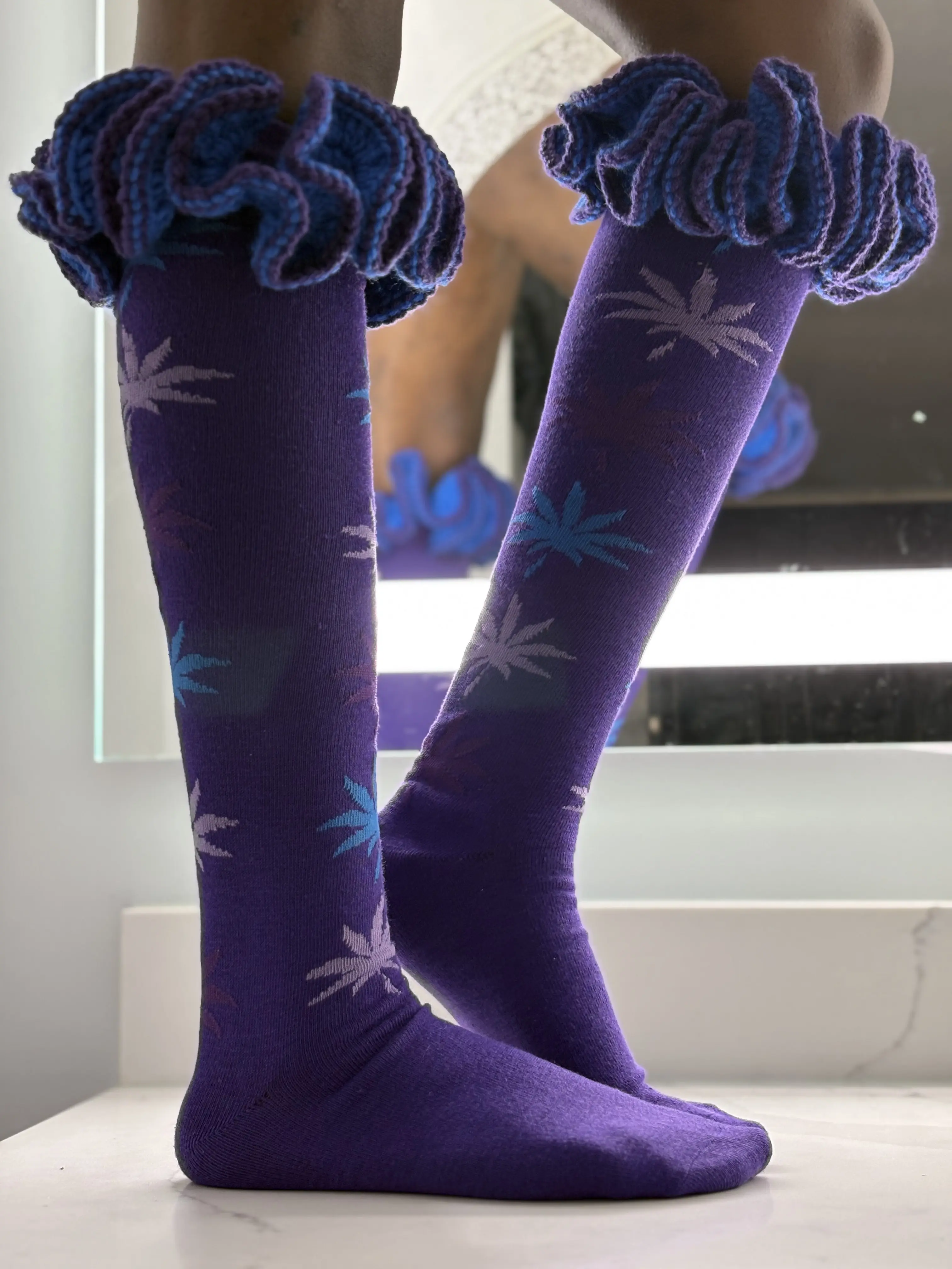 Crochet Ruffle Sock