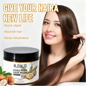 Keratin & Collagen Argan Oil Hair Mask, Deep Repair & Conditioning Treatment for Dry and Damaged Hair, Nourishing Hair Care for Smooth, Shiny & Strong Hair, Suitable for All Hair Types, 400ml