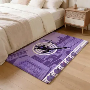 S-Superman superhero Floor Mat Thickened Soft Flannel Rug – Non-Slip, Absorbent & Wear-Resistant Indoor Mat for Entryway, Living Room & Daily Home Use