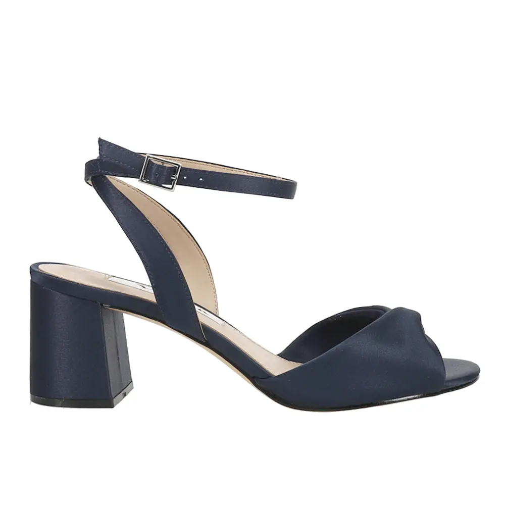 Nina Womens Nigella Block  Dress Sandals Mid Heel 2-3" - Blue