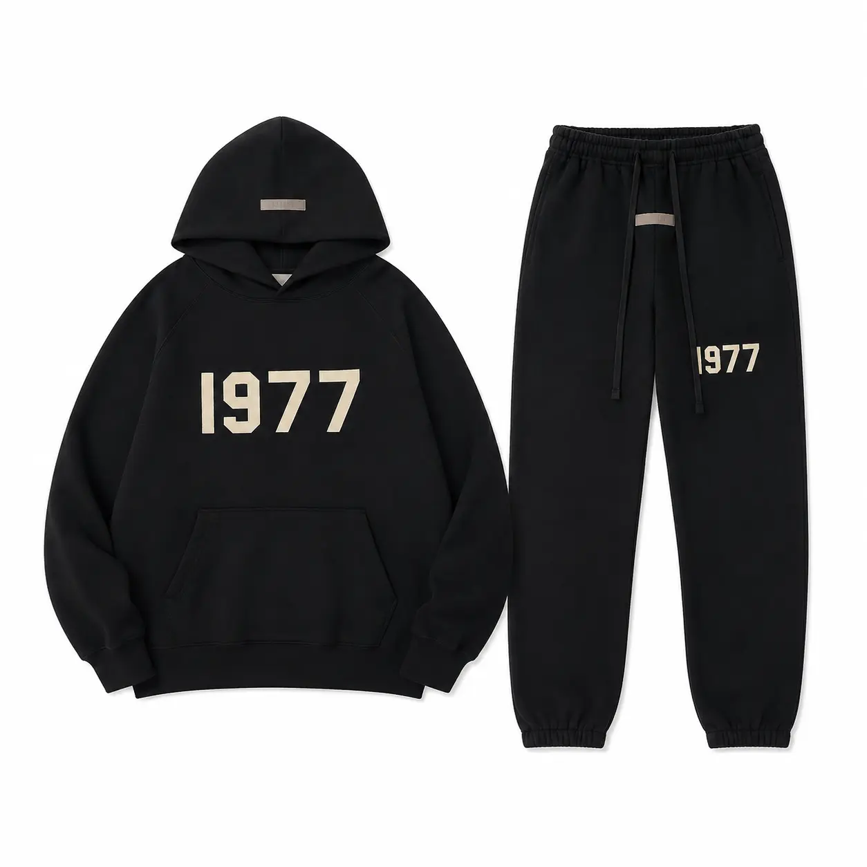 1977 Essential Hoodie & Joggers Set for Men & Women – Unisex Oversized Pullover Hoodie & Sweatpants Matching Tracksuit, Cozy Fleece Streetwear Outfit, Casual Loungewear, S-5XL