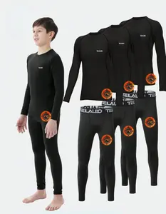 6 Pack Tween Boy Thermal Compression Shirt Long Sleeve Thermal Lined Base Layer Athletic Football Undershirt Set Casual Breathable Undergarments icon  bulletproof  vest  outfits