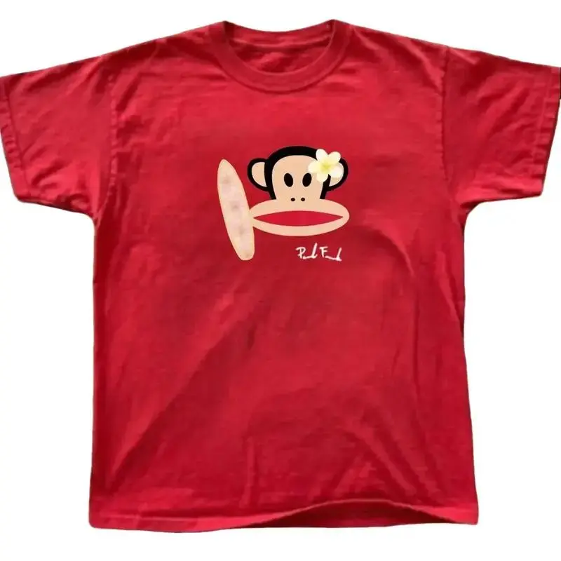 Paul Frankk Surf Baby Tee Y2k Clothing,Vintage, Streetwear