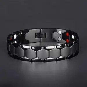 Men's Stylish Magnetic Bracelet - Premium Super Strong Magnet Therapy Band for Daily Wear, Wellness Healing Support (Sports & Outdoor Accessory)