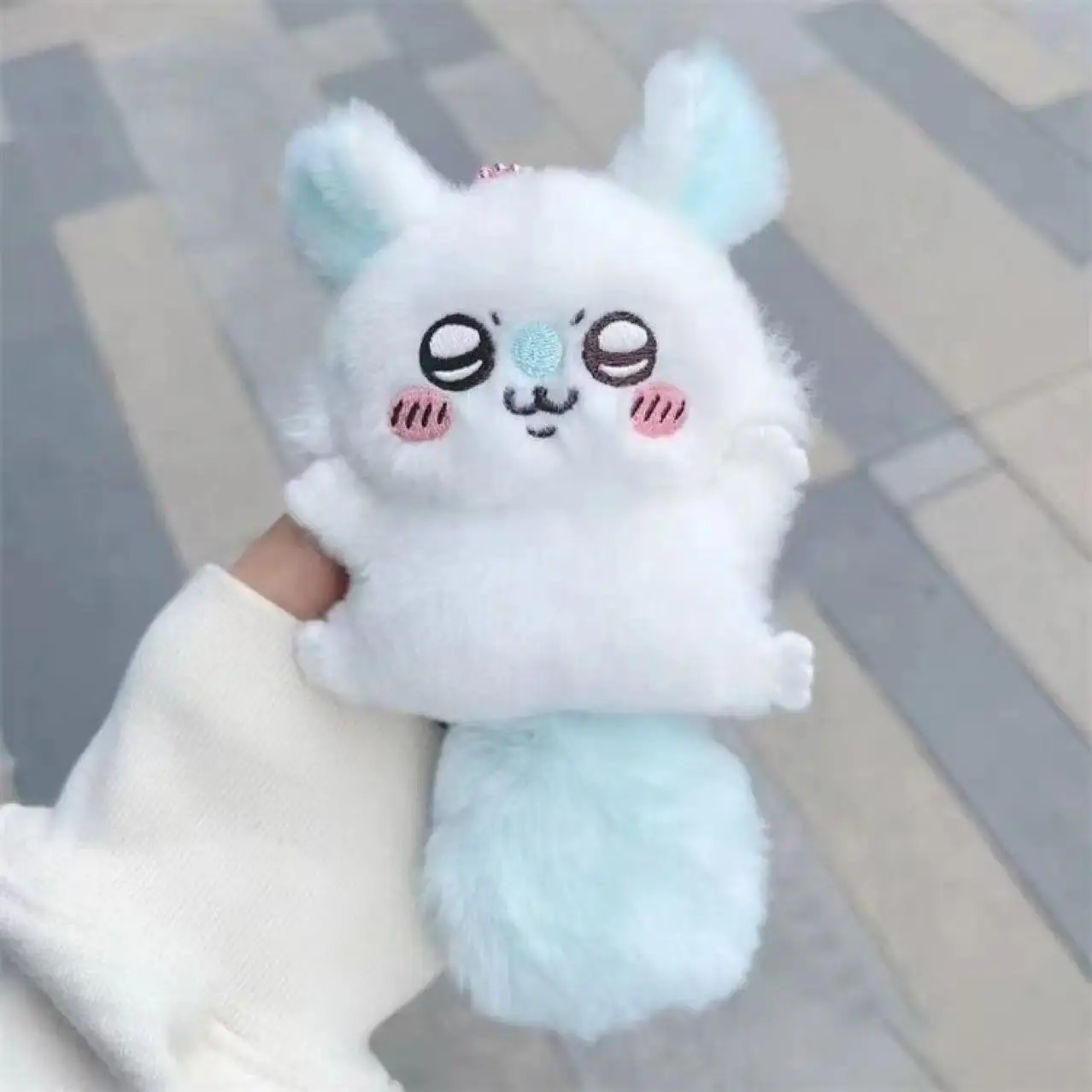 jiyi Momonga Flying Squirrel Plush Keychain Heart Costume Kawaii Stuffed Animal Bag Charm Cute Cartoon Gift Boys Girls Soft
