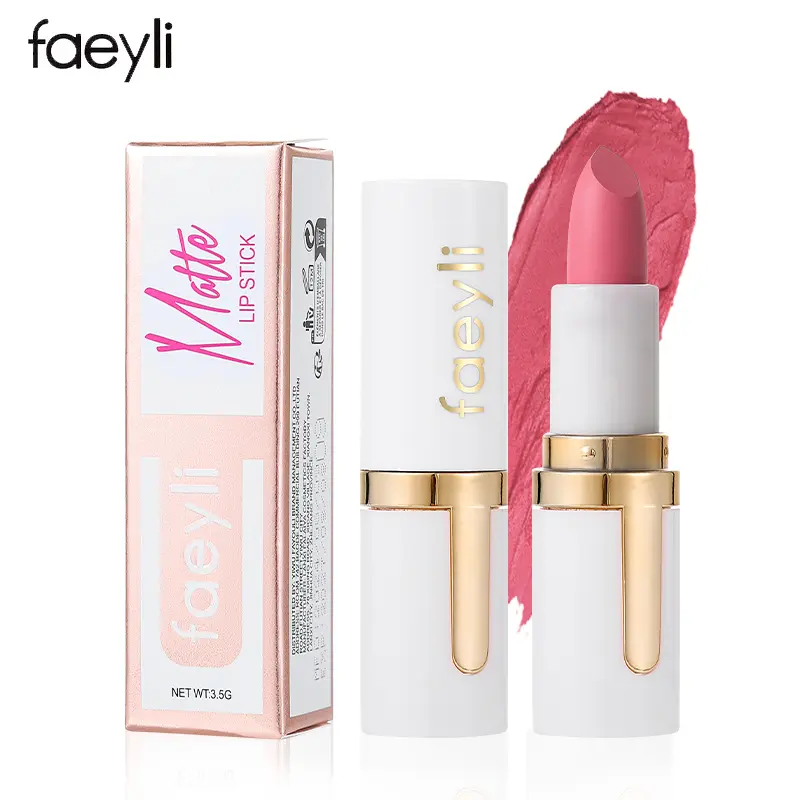 Matte Lipstick Luxury White Gold Tube Long Lasting Velvet Lip Stick